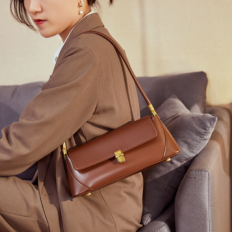 Mini Half-Moon Shoulder Bag — Beige view 5