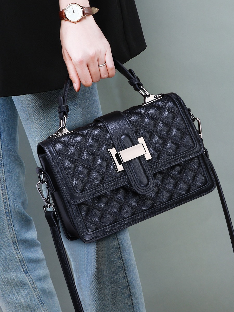 Korean Diamond-Quilted Top-Handle Crossbody — Cult Bestseller view 4