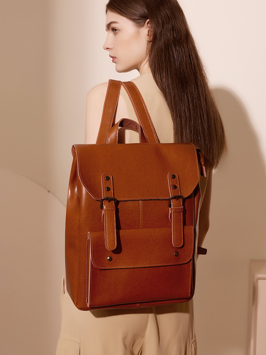 Mini Quilted Backpack — Black view 3