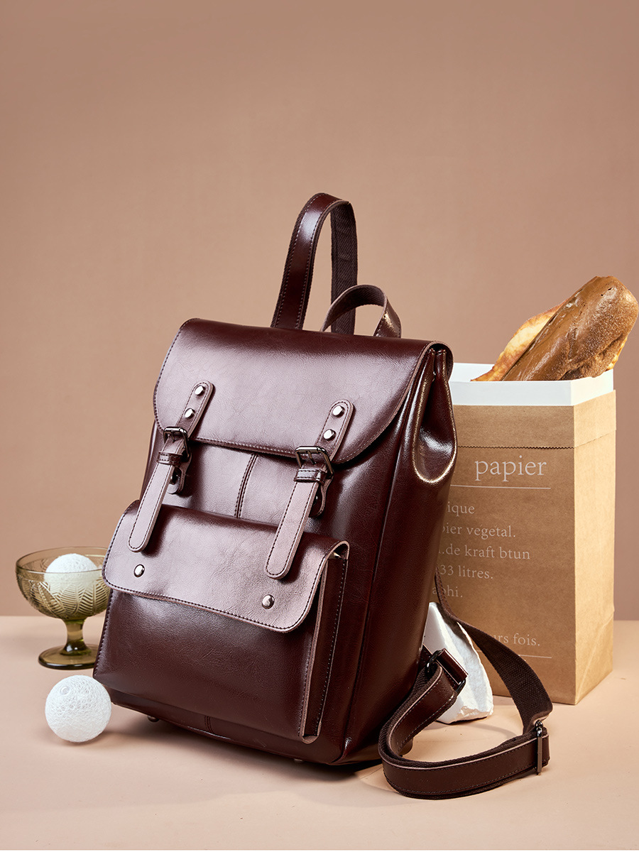 Mini Quilted Backpack — Black view 4