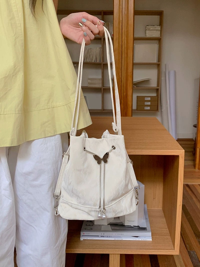 Green PU Leather Backpack view 3