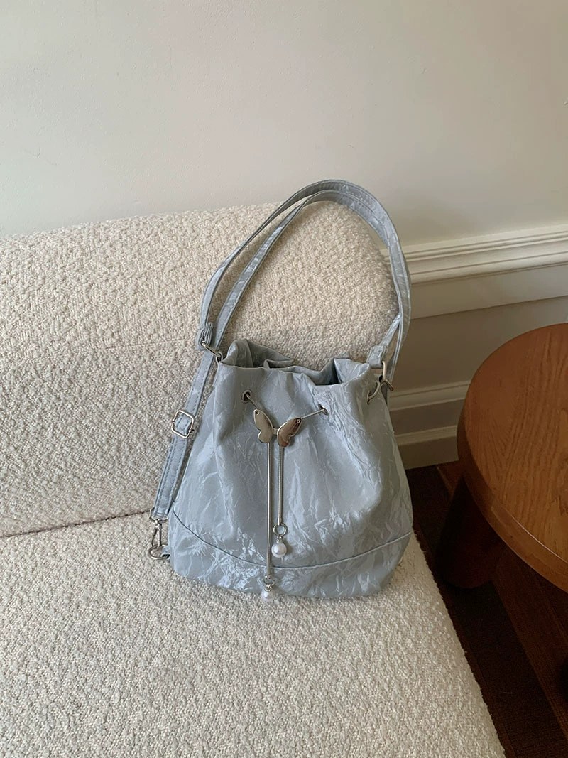 Green PU Leather Backpack view 4