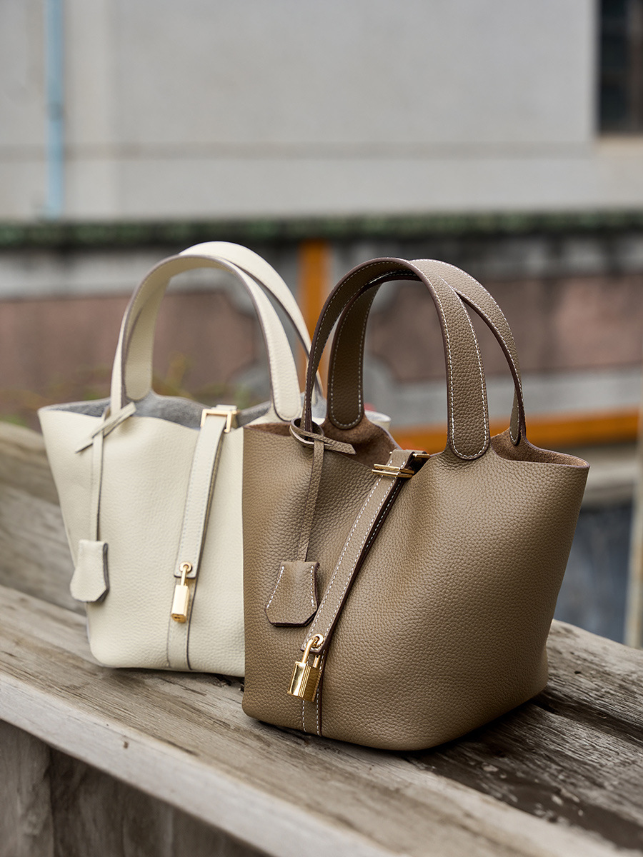 Mini Quilted Chain Bucket Bag — Wine view 5