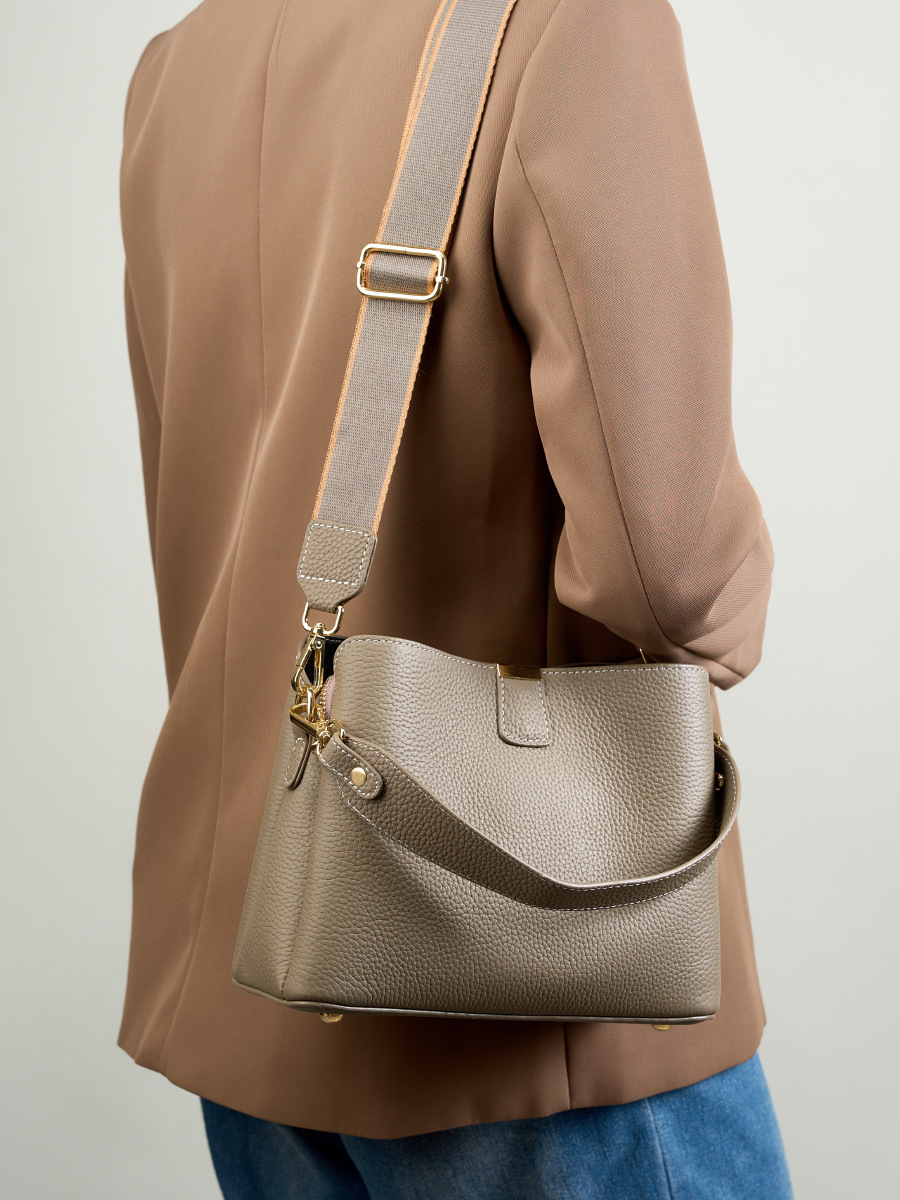 Crossbody Mini Bucket — Black view 3