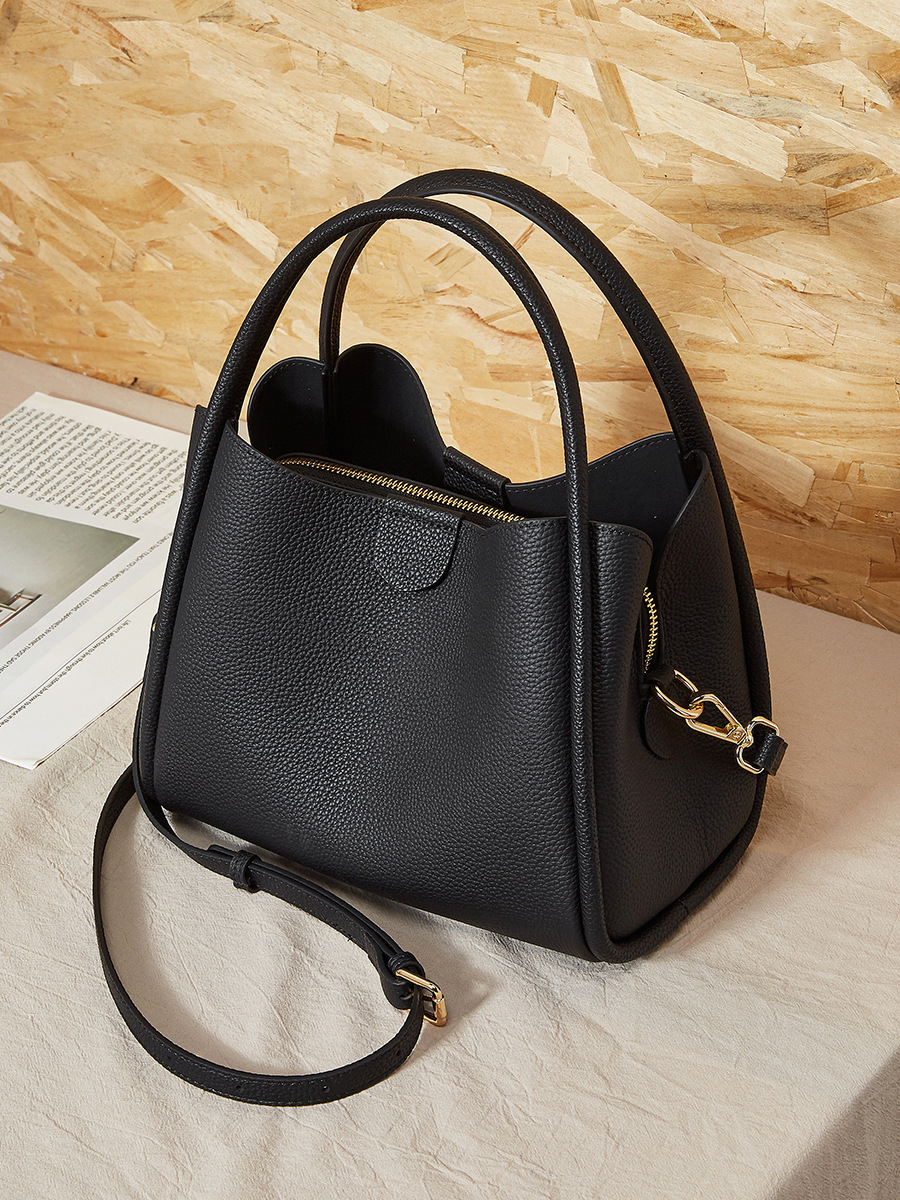 Cowhide Mini Bucket Bag — Cross-Border Bestseller view 5