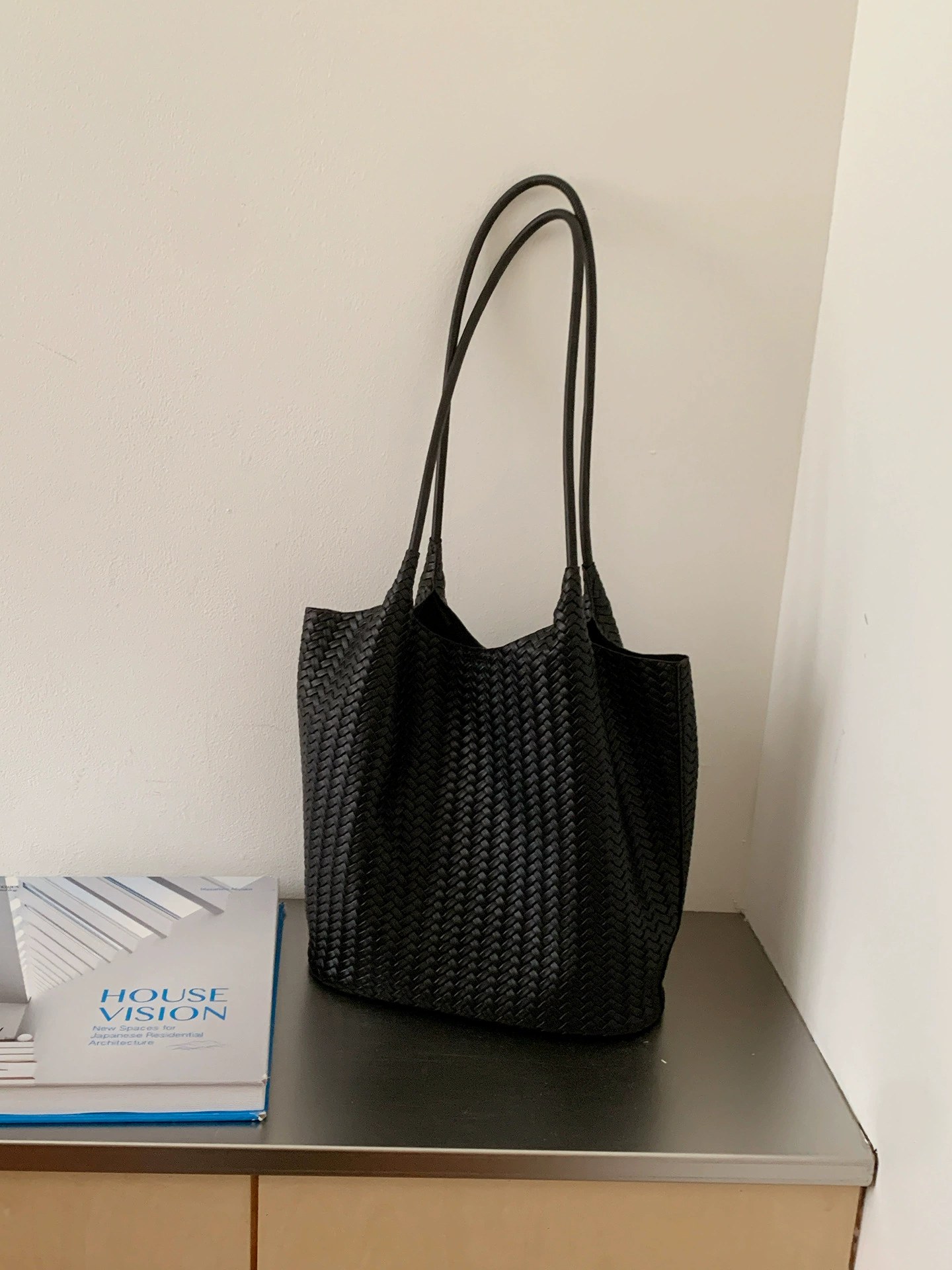 Woven Synthetic Bucket Bag view 5