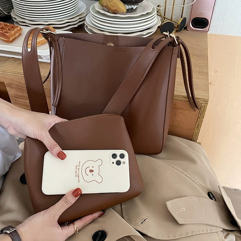 PU Leather Bucket Bag view 2