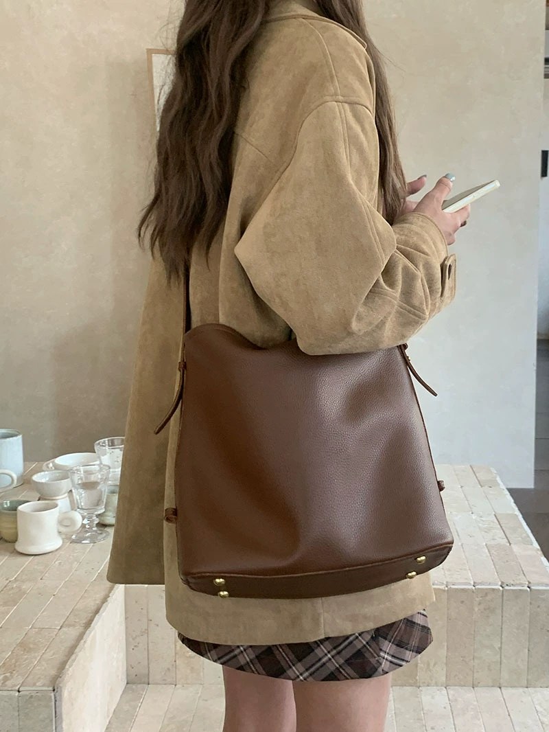 PU Leather Bucket Bag view 4