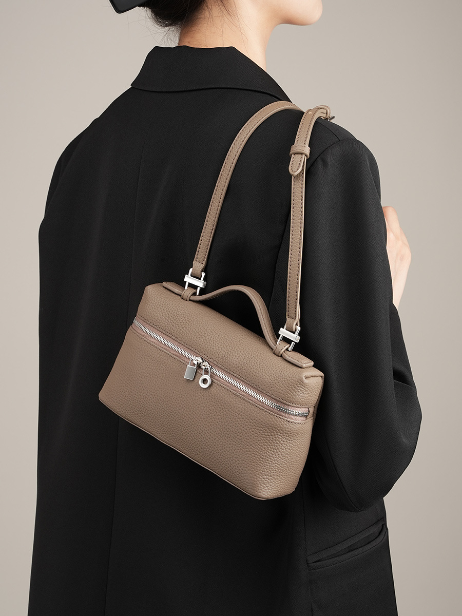 Quilted Chain Flap Crossbody — Black view 5