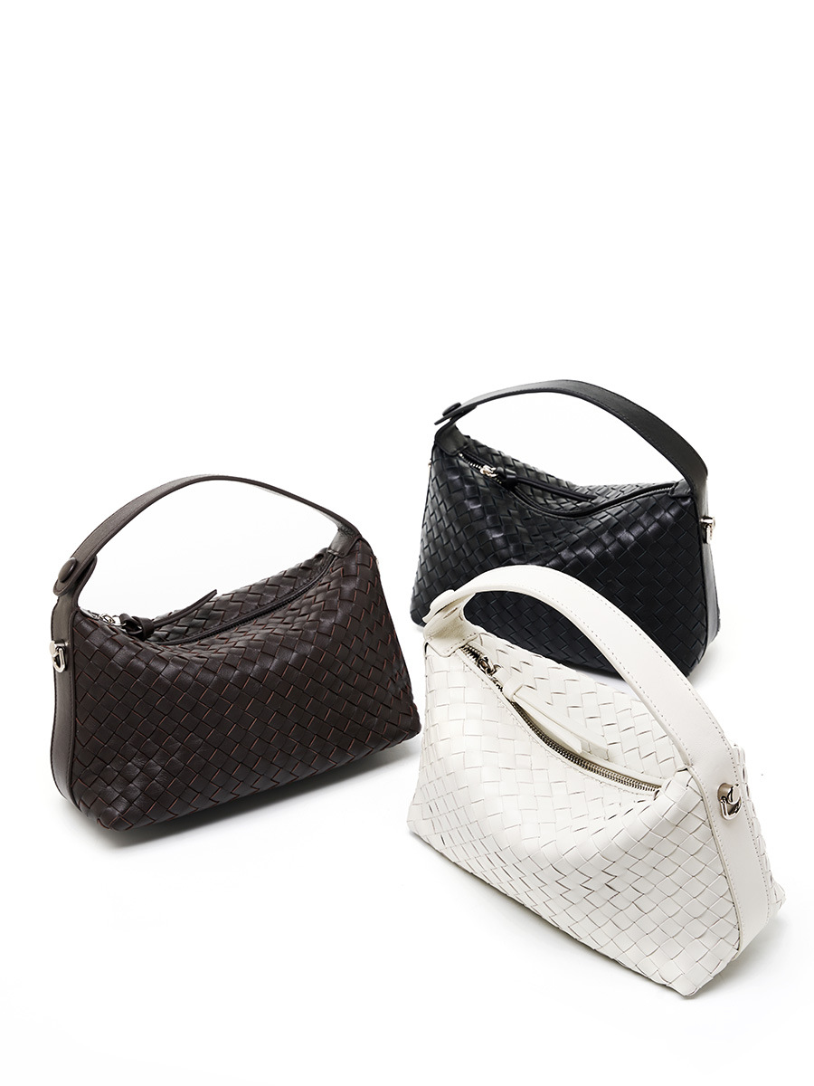 Quilted Round Crossbody — Cream view 5