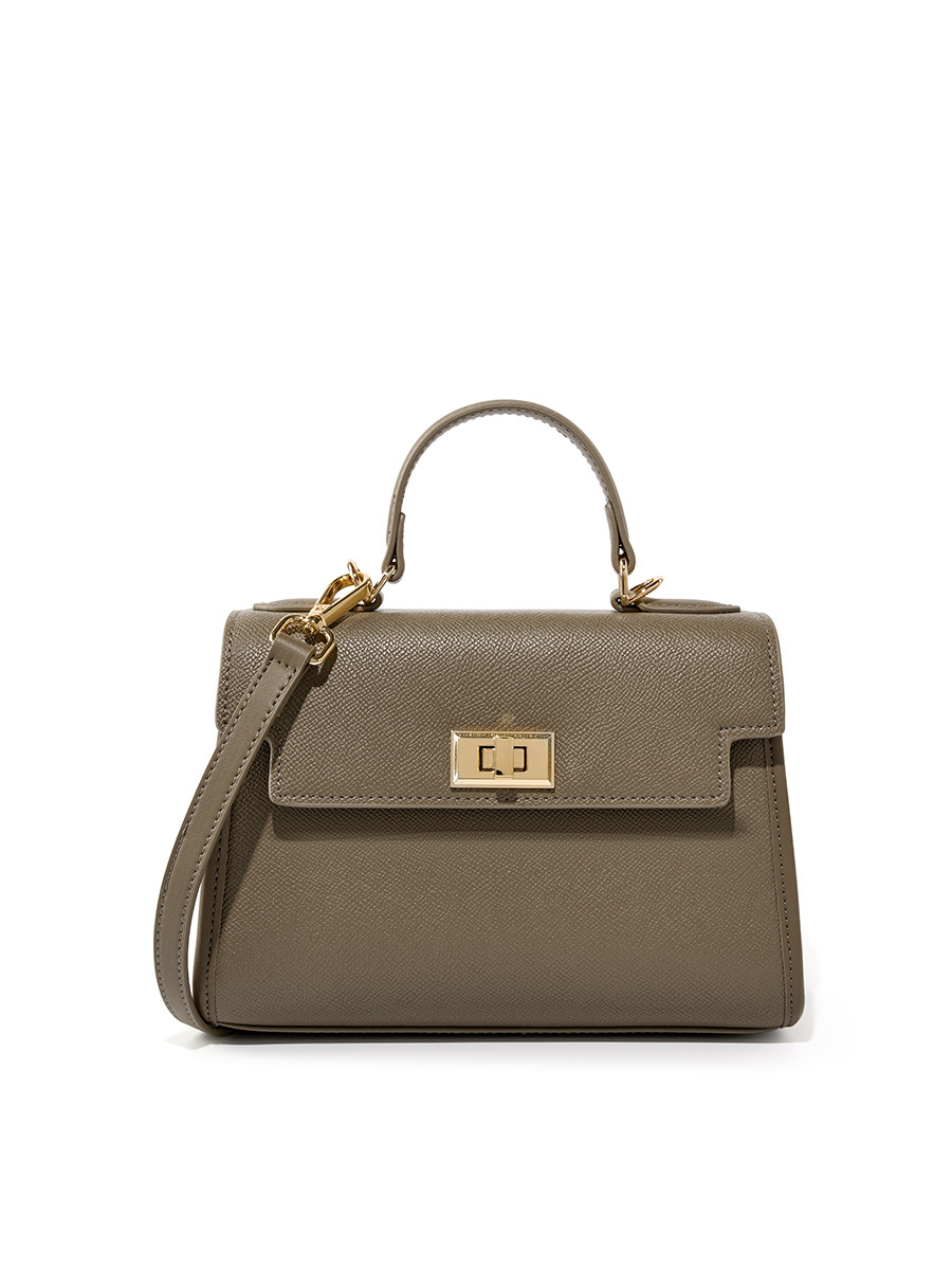 Kelly-Inspired Mini Top-Handle Crossbody — Genuine Cowhide view 5