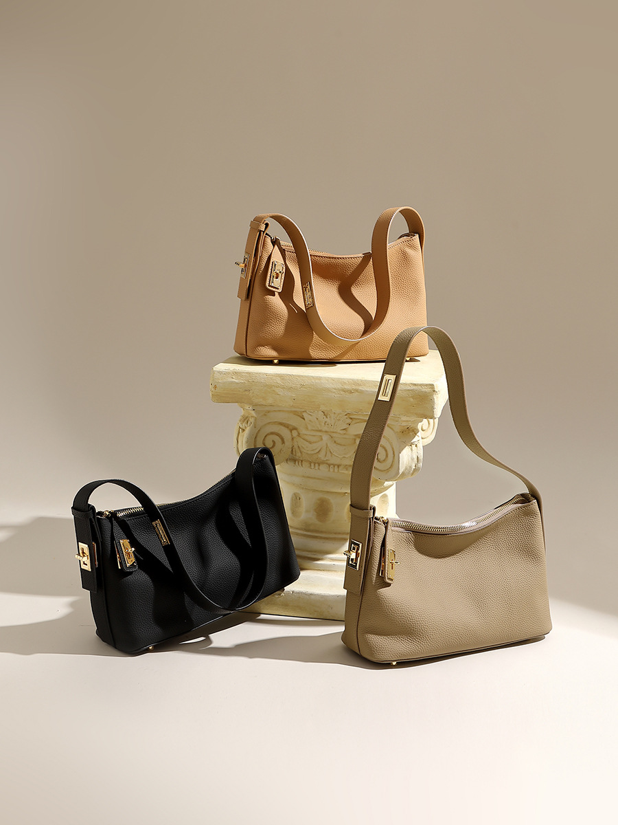 Cowhide Dumpling Shoulder Crossbody — Modern Commute view 5