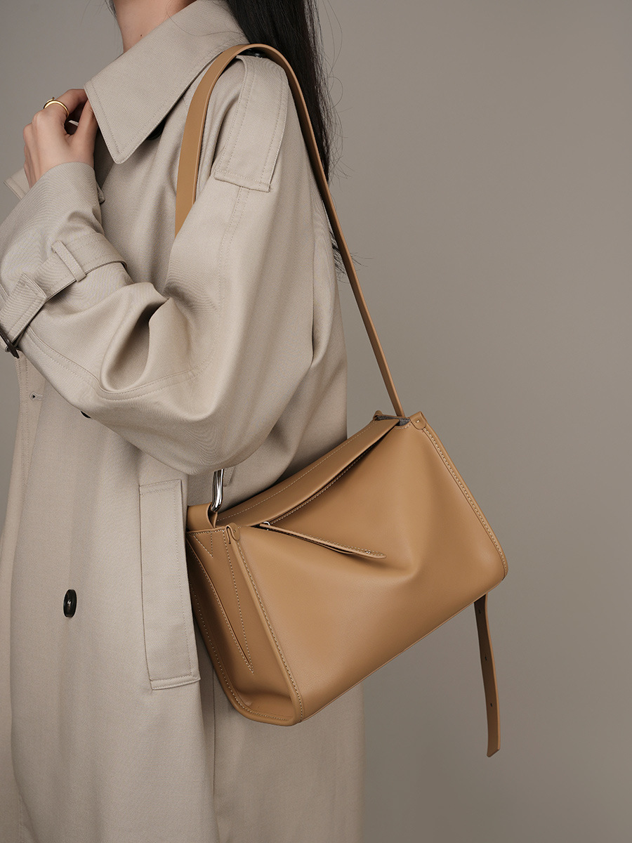 Cowhide Pillow Crossbody — Soft Designer Silhouette view 2