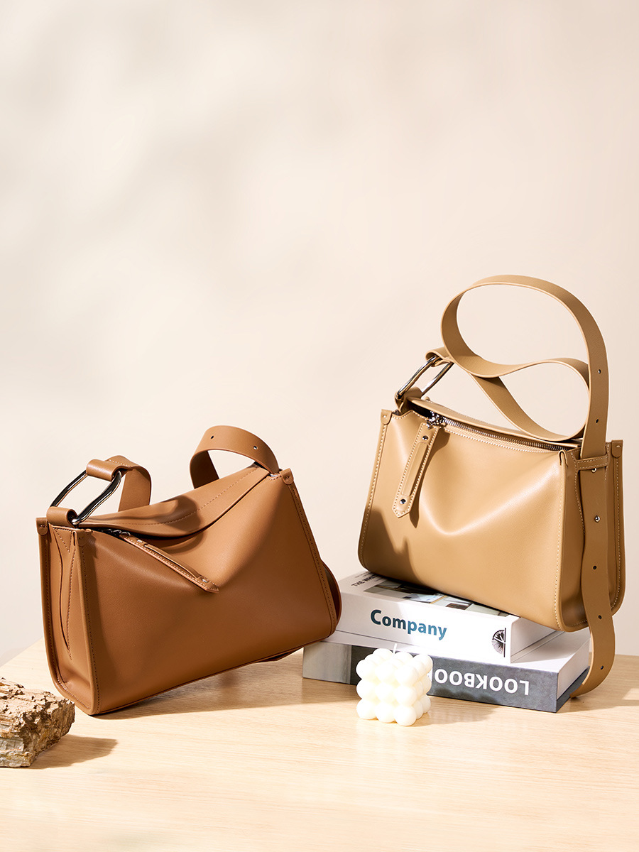 Cowhide Pillow Crossbody — Soft Designer Silhouette view 4