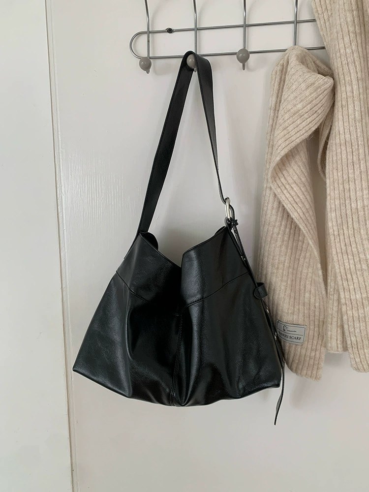 Black PU Leather Crossbody Bag view 2