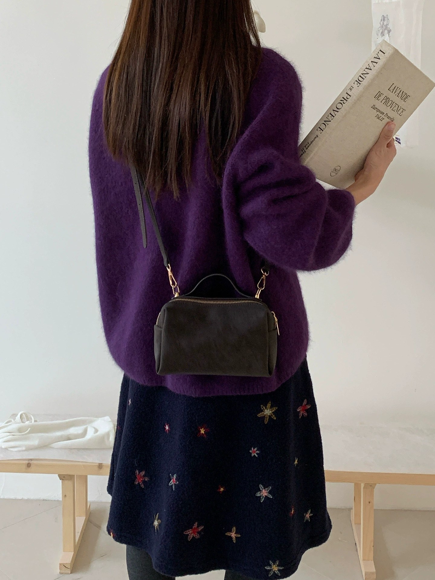 Matte PU Leather Crossbody Bag view 3