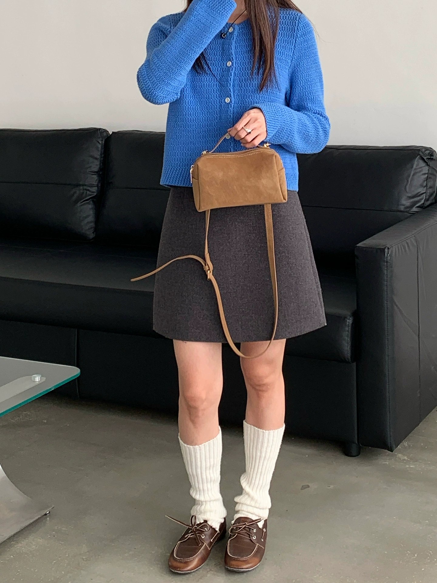 Matte PU Leather Crossbody Bag view 4