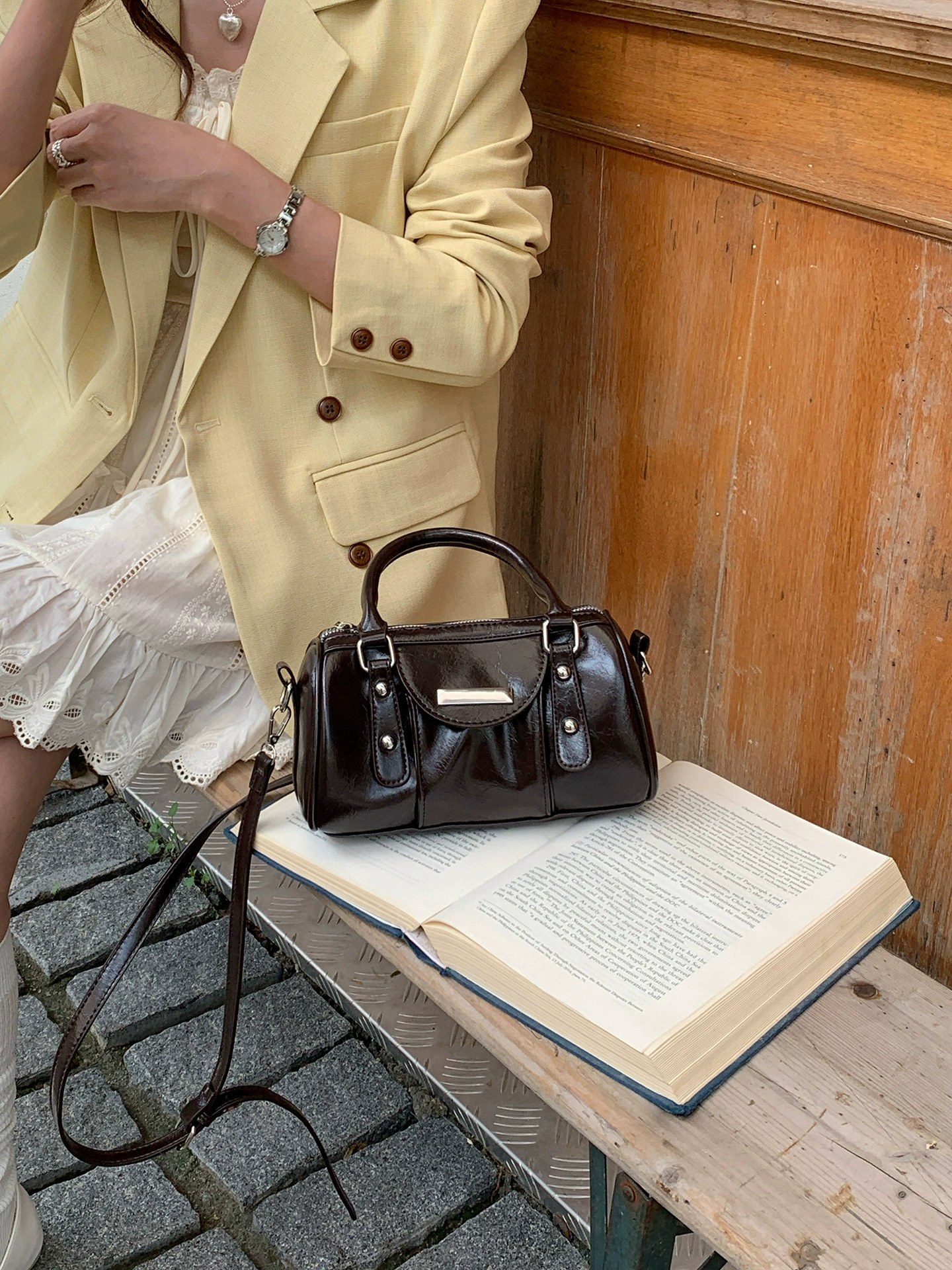 Patent PU Leather Crossbody Bag view 4