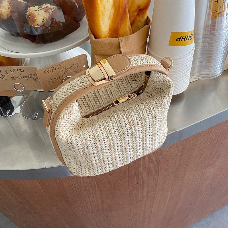 Woven Synthetic Crossbody Bag view 2