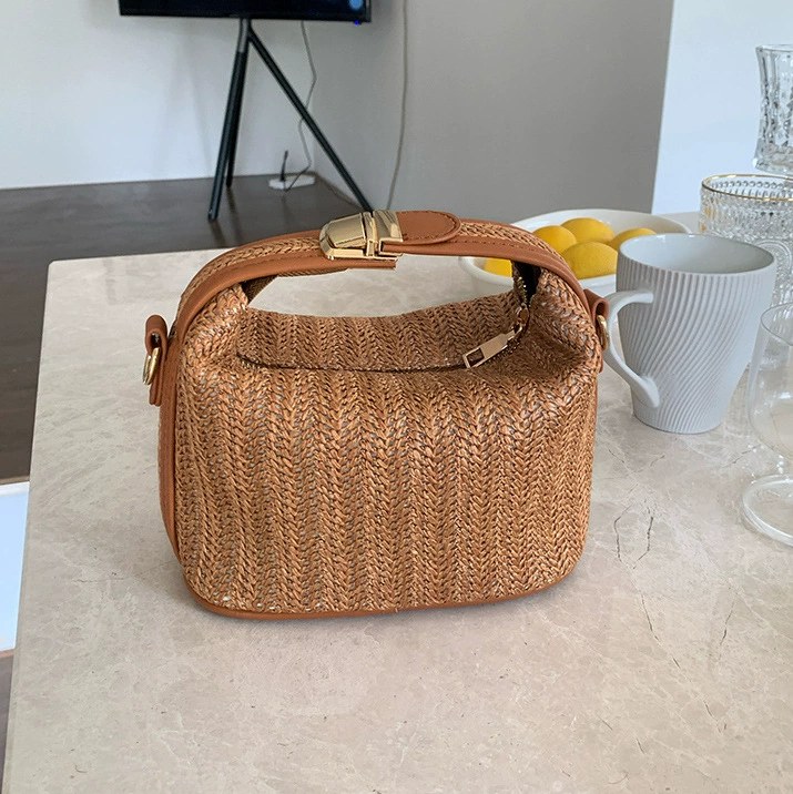 Woven Synthetic Crossbody Bag view 3
