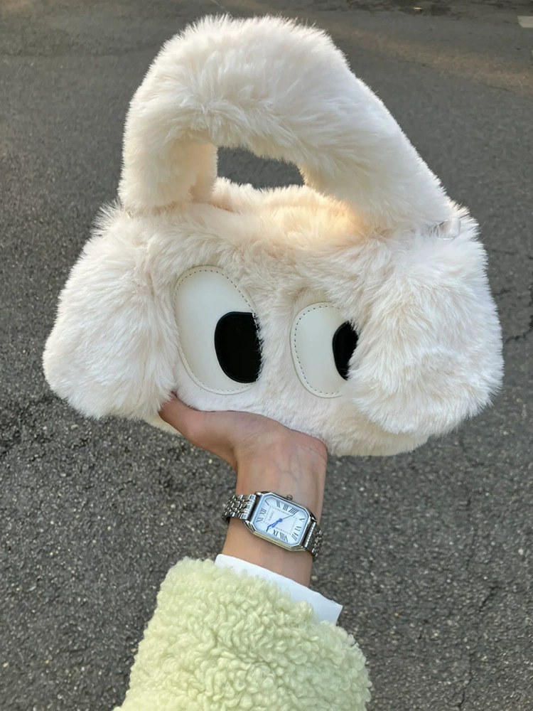 Plush Faux Fur Crossbody Bag view 2
