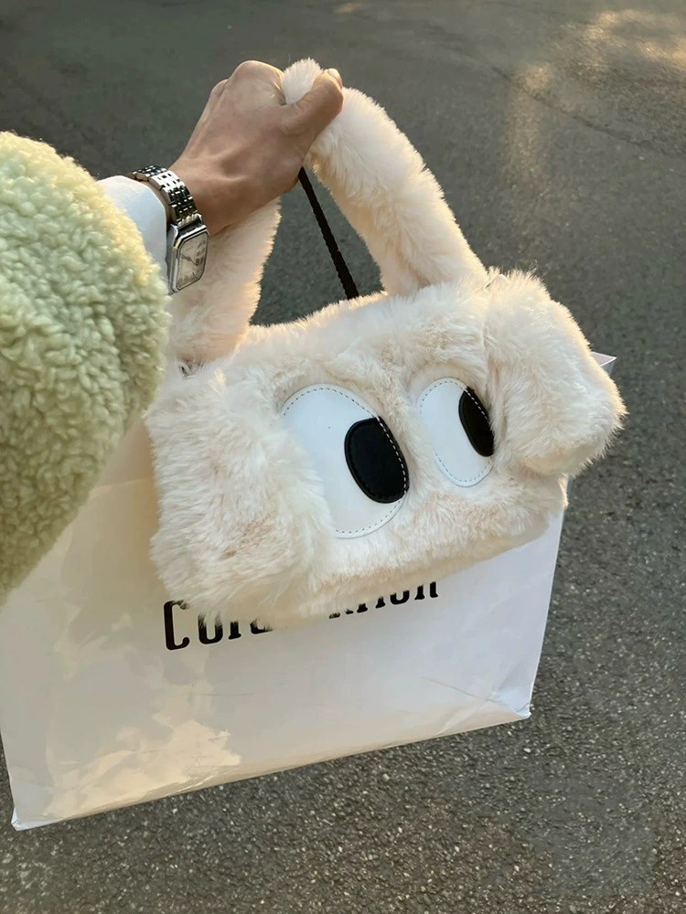 Plush Faux Fur Crossbody Bag view 3