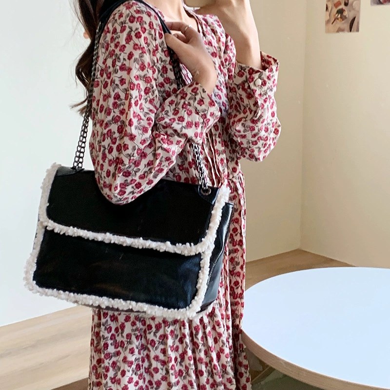Plush Faux Fur Crossbody Bag view 2