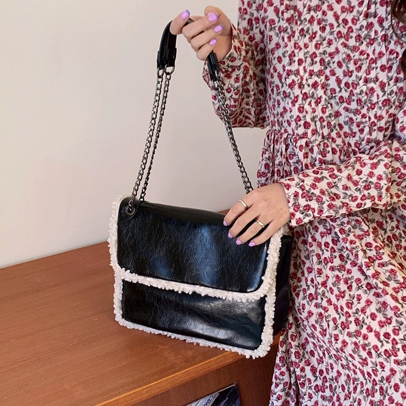 Plush Faux Fur Crossbody Bag view 3