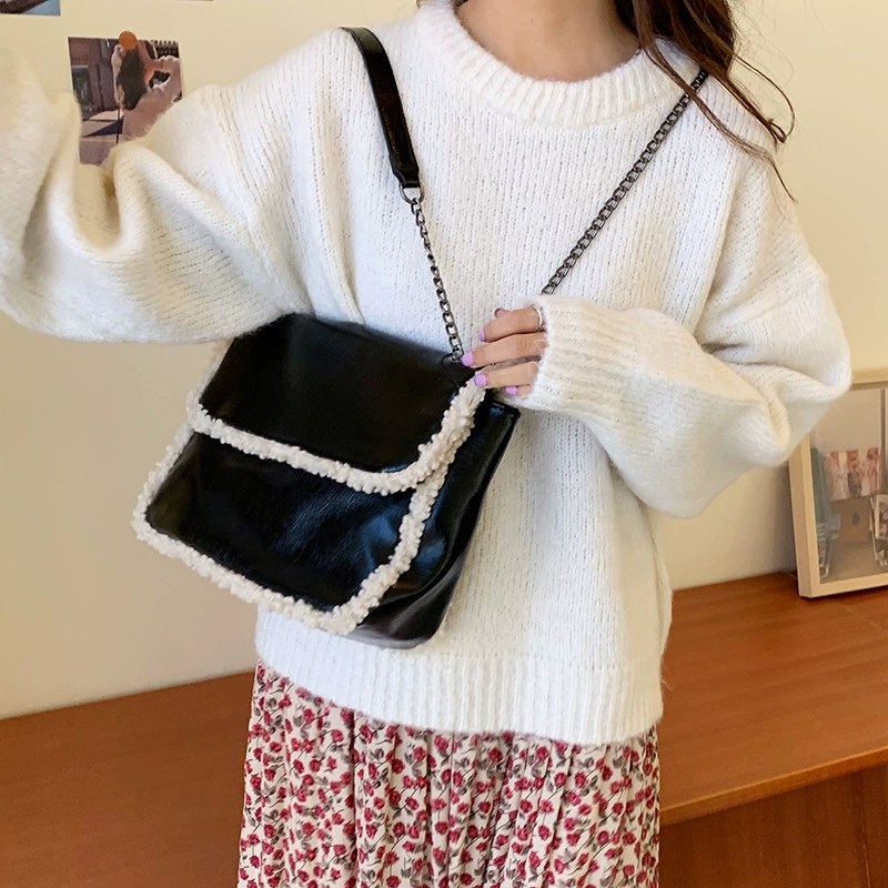 Plush Faux Fur Crossbody Bag view 5