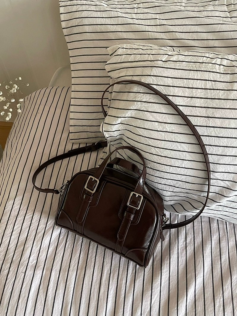 Black PU Leather Crossbody Bag view 2