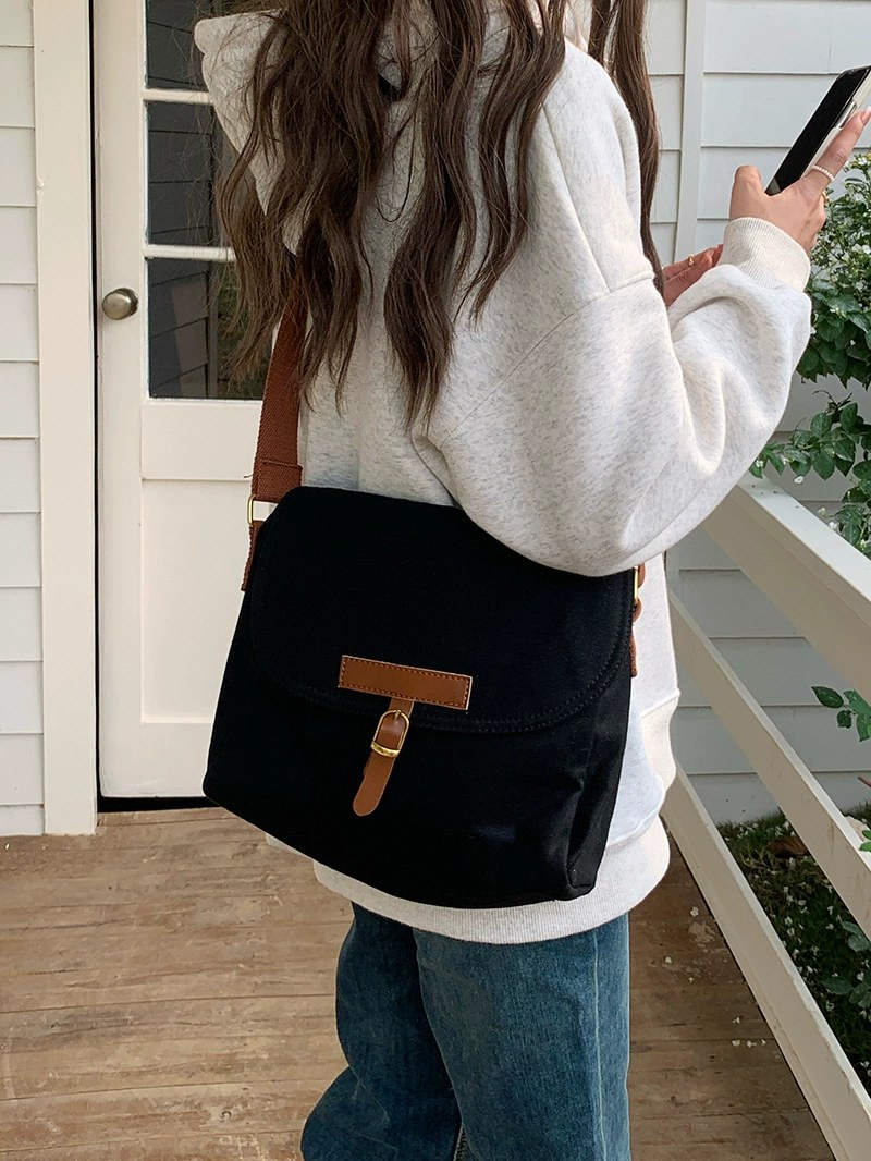 Cotton Canvas Crossbody Bag view 2