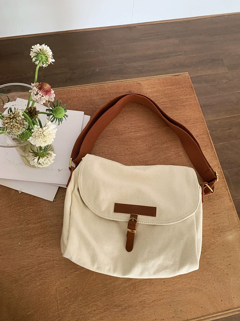 Cotton Canvas Crossbody Bag view 4