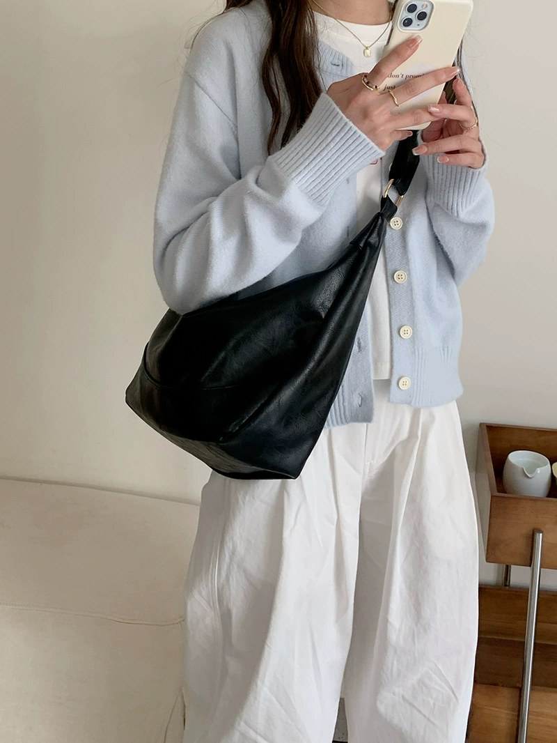 Pink PU Leather Crossbody Bag view 2