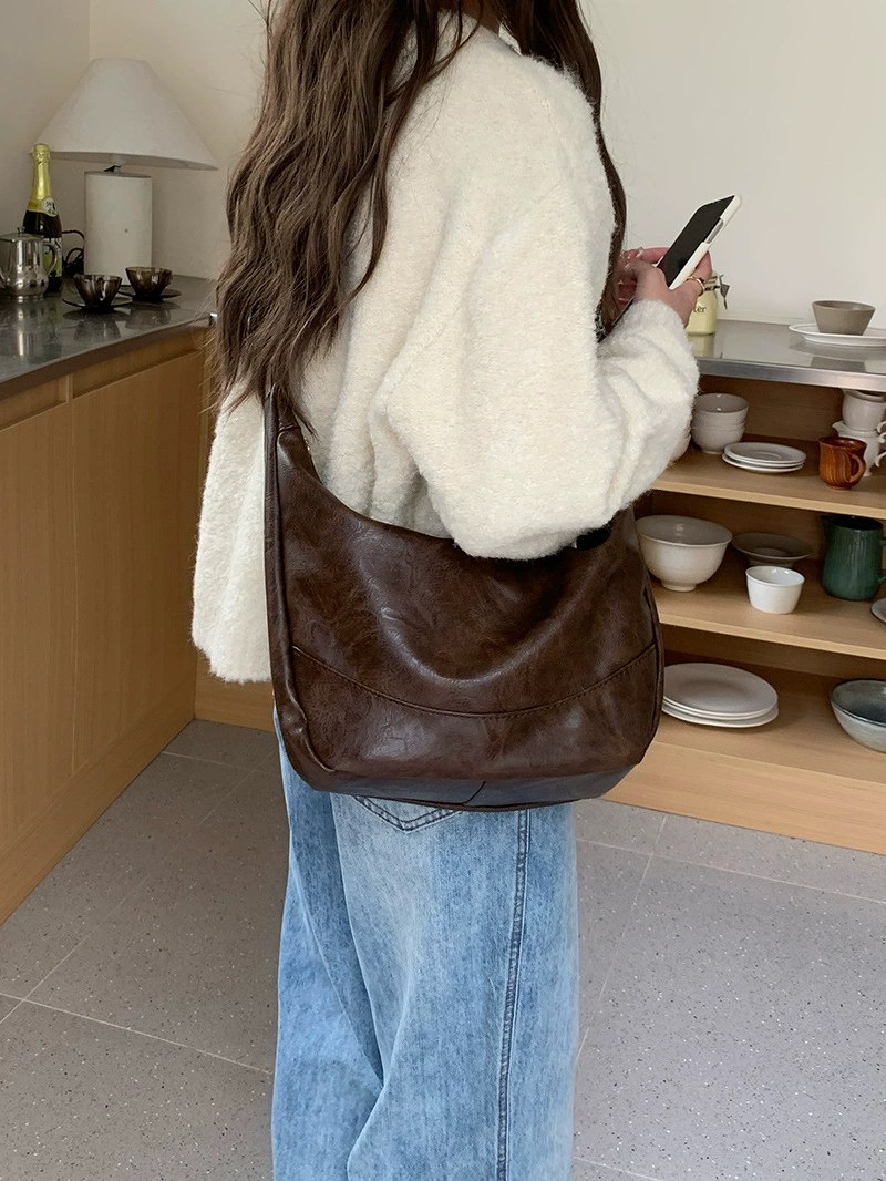 Pink PU Leather Crossbody Bag view 4
