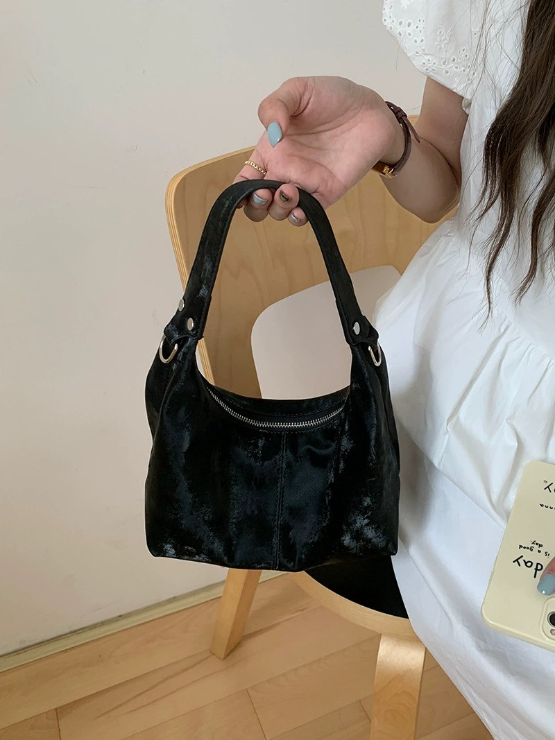 Bolso Cruzado de Cuero PU Plateado view 4