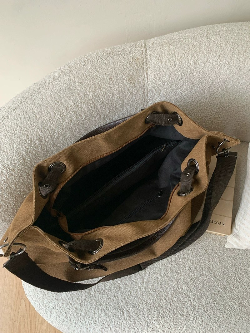 Cotton Canvas Crossbody Bag view 3
