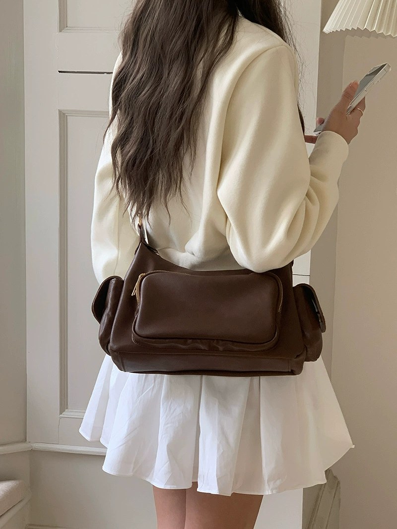 Black PU Leather Crossbody Bag view 3