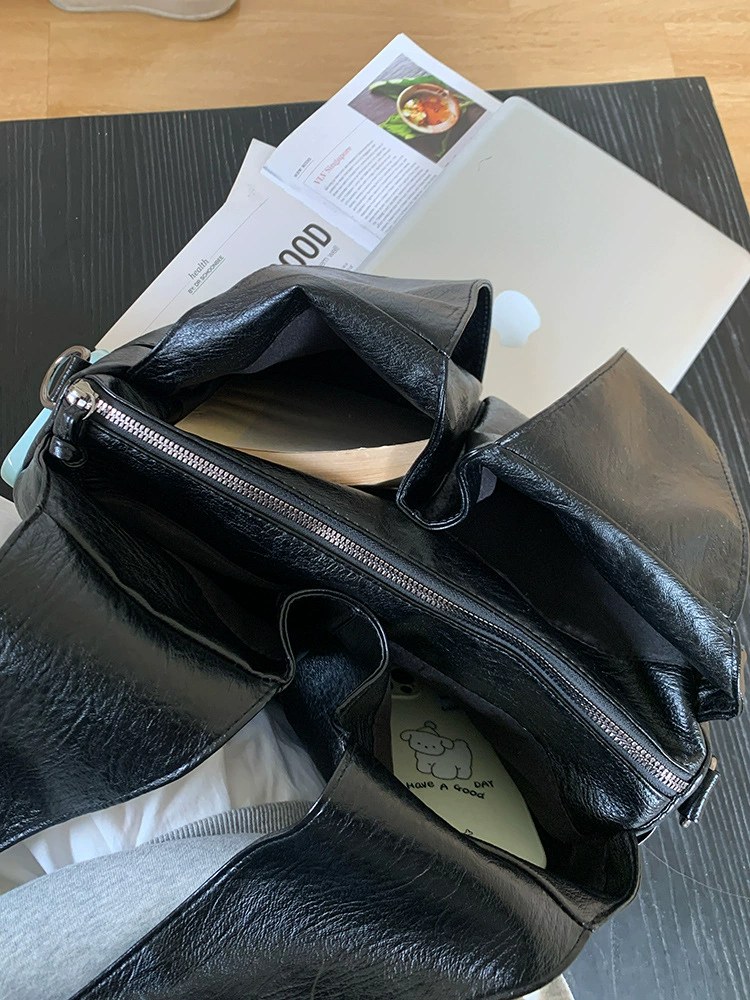 Black PU Leather Crossbody Bag view 2
