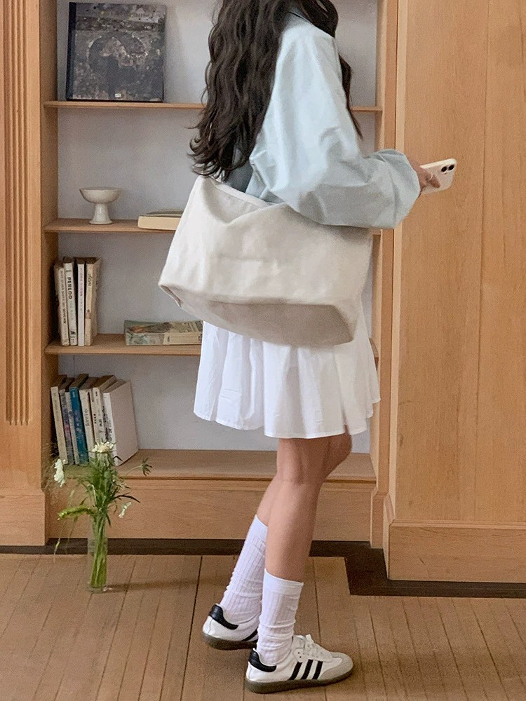 Cotton Canvas Crossbody Bag view 5