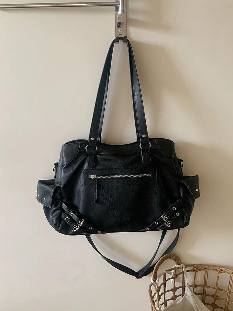 Black PU Leather Crossbody Bag view 4