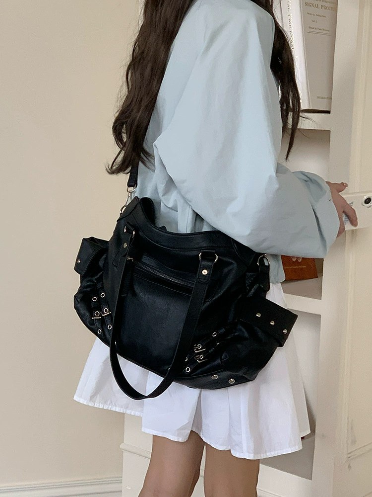 Black PU Leather Crossbody Bag view 5