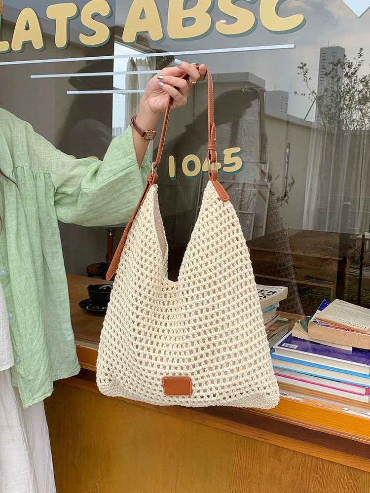 Woven Synthetic Crossbody Bag view 2