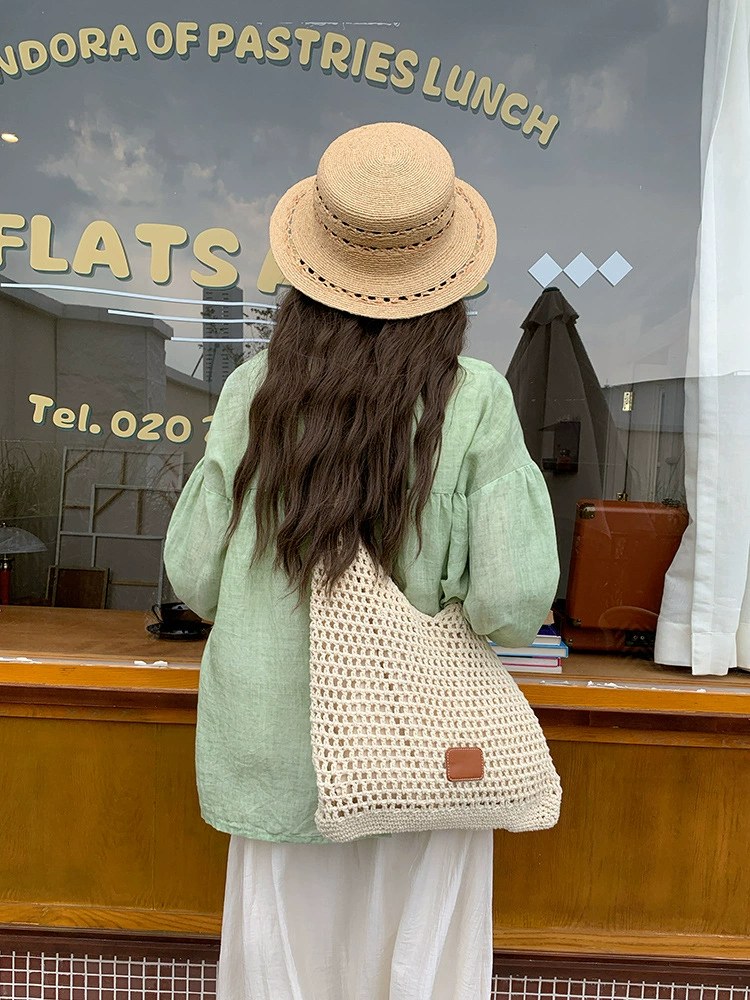 Woven Synthetic Crossbody Bag view 3