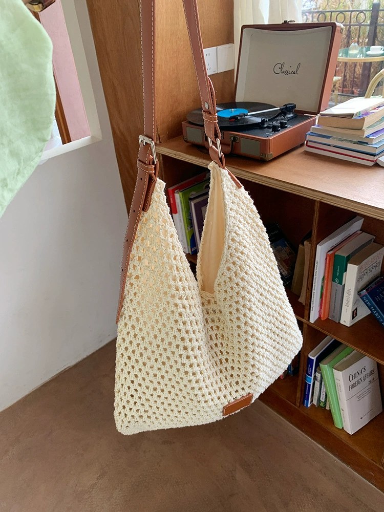 Woven Synthetic Crossbody Bag view 4