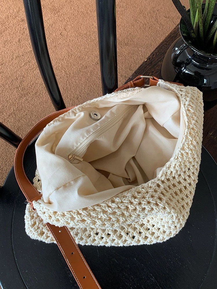 Woven Synthetic Crossbody Bag view 5