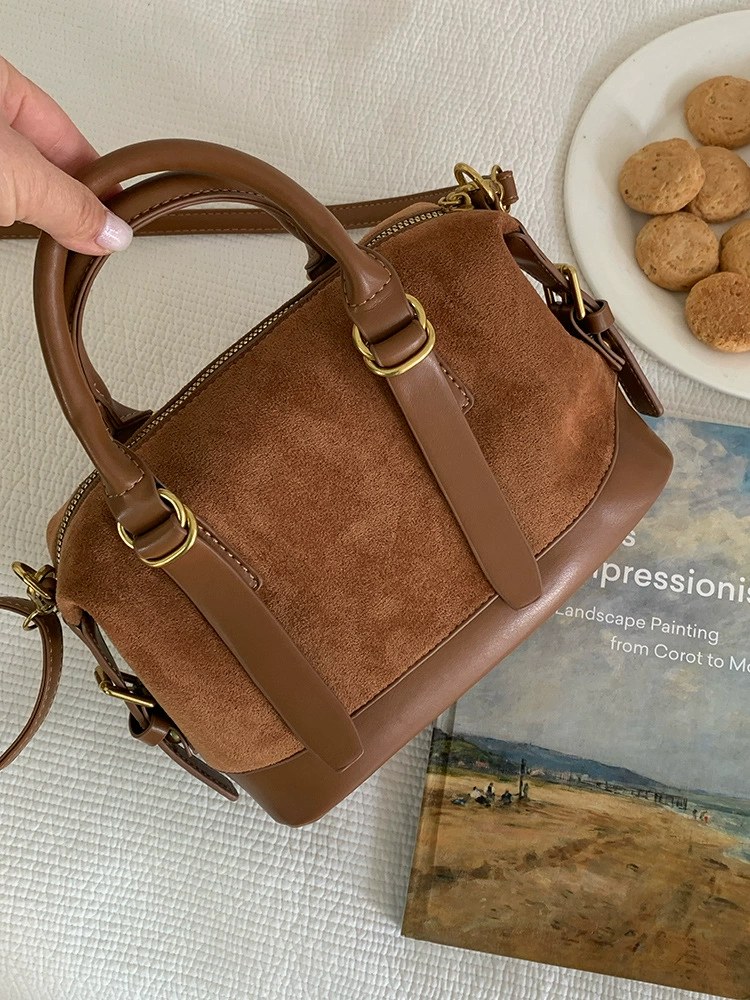 Brown PU Leather Crossbody Bag view 3