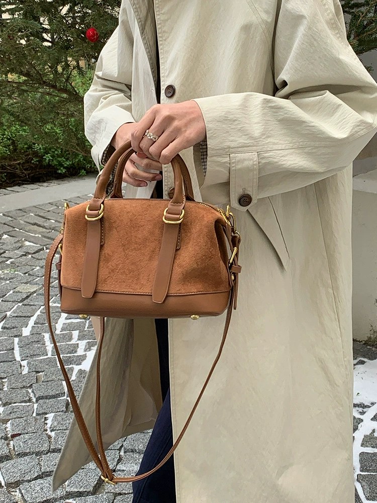 Brown PU Leather Crossbody Bag view 4