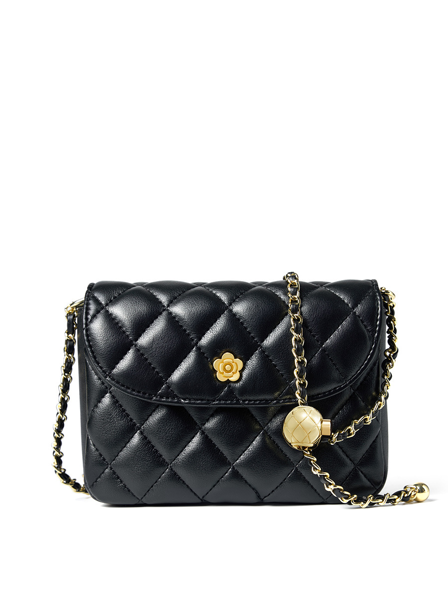 Cowhide Diamond Quilted Chain Shoulder — Entry-Tier Classic view 5
