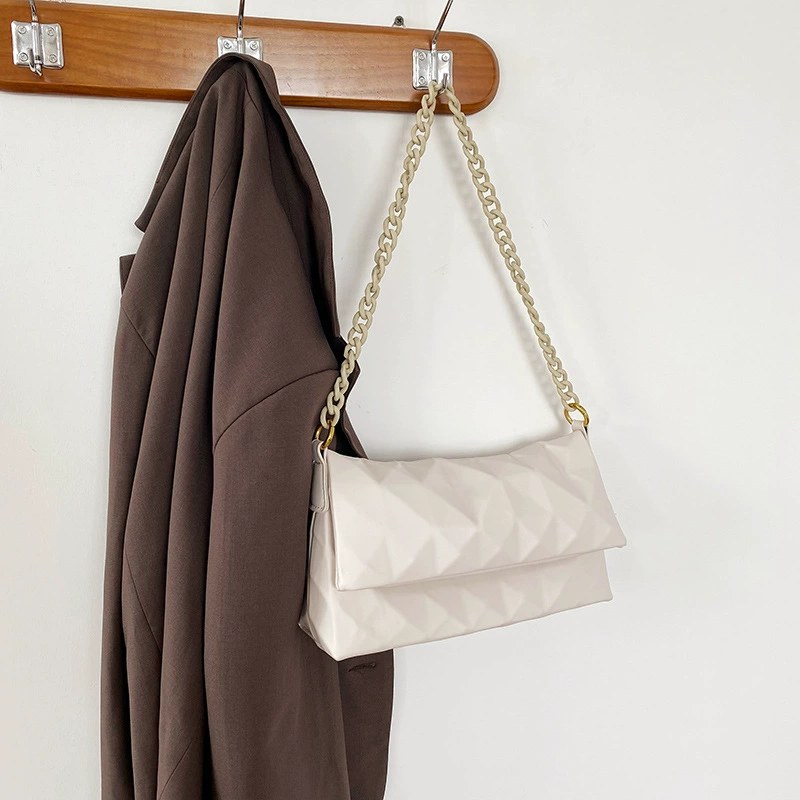 PU Leather Quilted Chain Bag view 2