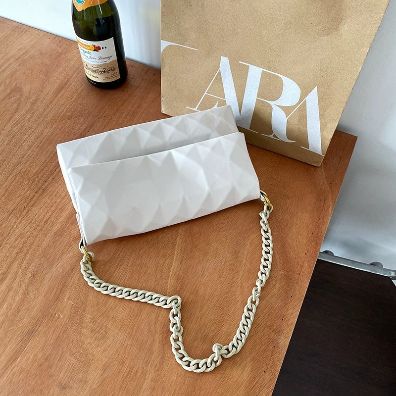 PU Leather Quilted Chain Bag view 4
